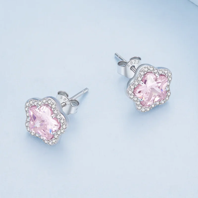 (imagine pentru) Studuri mici cu model de floare în stil Pandora - BSE850 - Vizualizare 4