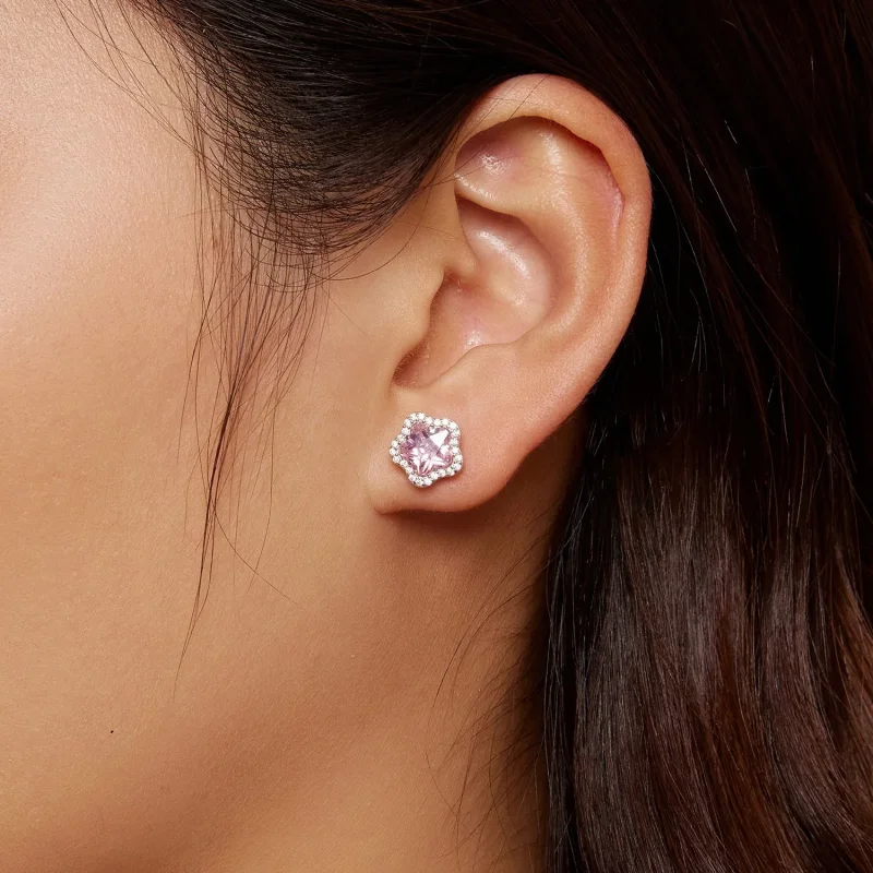 (imagine pentru) Studuri mici cu model de floare în stil Pandora - BSE850 - Vizualizare 7