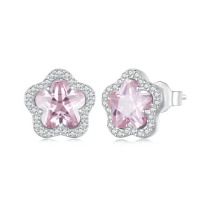 (imagine pentru) Studuri mici cu model de floare în stil Pandora - BSE850
