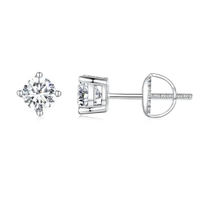 (imagine pentru) Studuri Moissanite cu patru gheare de 0,5 carate, stil Pandora - MSE003-S