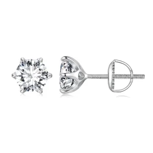 (imagine pentru) Studuri Moissanite în stil Pandora cu 1 carat - MSE021-S