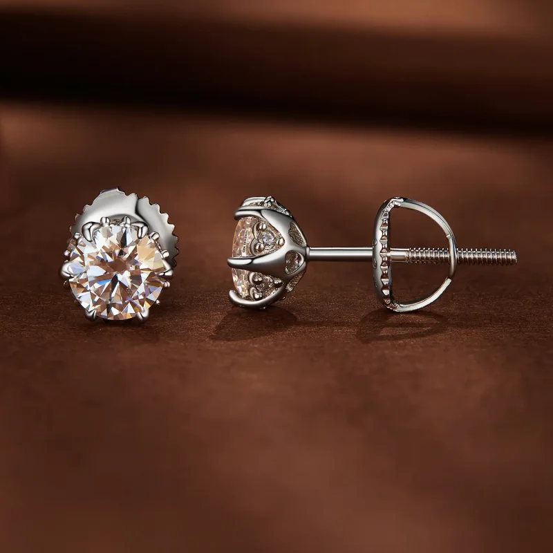 (imagine pentru) Studuri Pandora cu Moissanite de 0,5 Carate - MSE020-S - Vizualizare 2