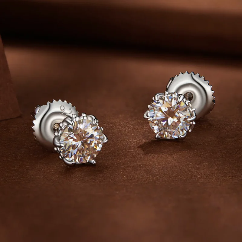 (imagine pentru) Studuri Pandora cu Moissanite de 0,5 Carate - MSE020-S - Vizualizare 3