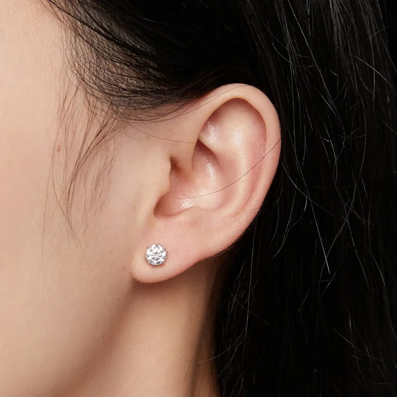 (imagine pentru) Studuri Pandora cu Moissanite de 0,5 Carate - MSE020-S - Vizualizare 4