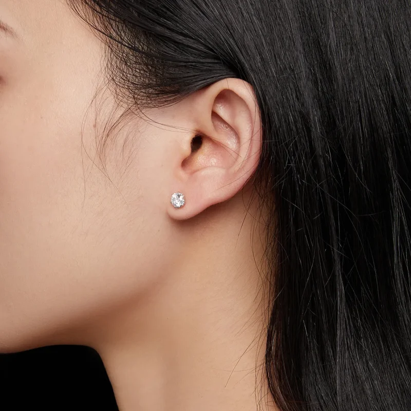 (imagine pentru) Studuri Pandora cu Moissanite de 0,5 Carate - MSE020-S - Vizualizare 5