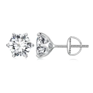 (imagine pentru) Studuri pentru urechi în stil Pandora cu Moissanite de 2 carate - MSE021-L