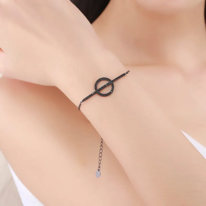 (imagine pentru) Brățară de tip Pandora cu design simplu în geometrie - VSB011 - Vizualizare 6