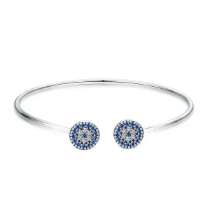 (imagine pentru) Brățară fixă deschisă Tip Pandora cu Stele strălucitoare din argint - SCB058