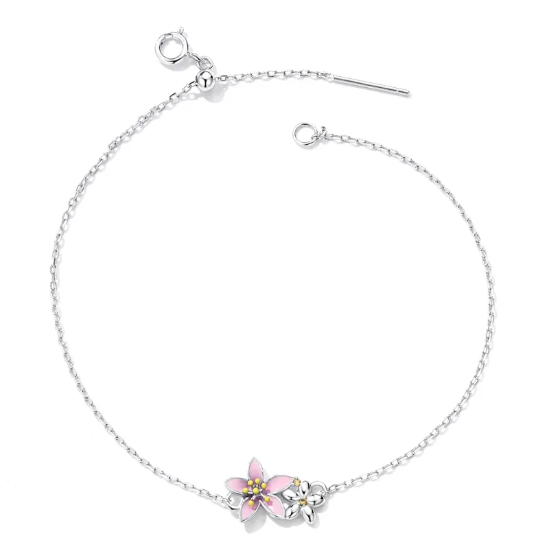 (imagine pentru) Brățară frumoasă în stilul Pandora, inspirată de Sakura - SCB232 - Vizualizare 3