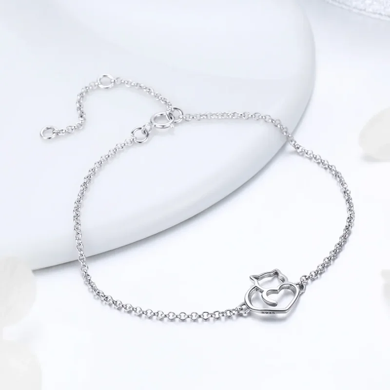 (imagine pentru) Brățară Tip Pandora Adorabila Cat din argint - SCB102 - Vizualizare 4