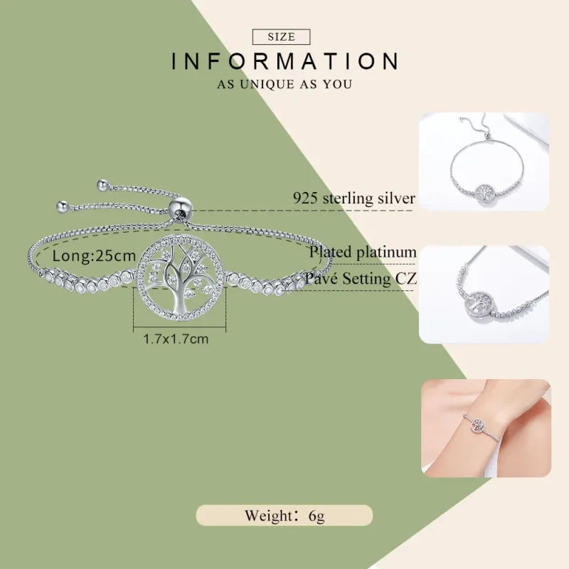 (imagine pentru) Brățară Tip Pandora Arborele luminos al vieții din argint - SCB035 - Vizualizare 3