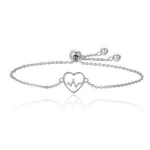 (imagine pentru) Brățară Tip Pandora Cardiograma Iubirii din argint - SCB019