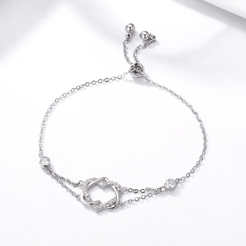 (imagine pentru) Brățară Tip Pandora Cardiograma Iubirii din argint - SCB022 - Vizualizare 4