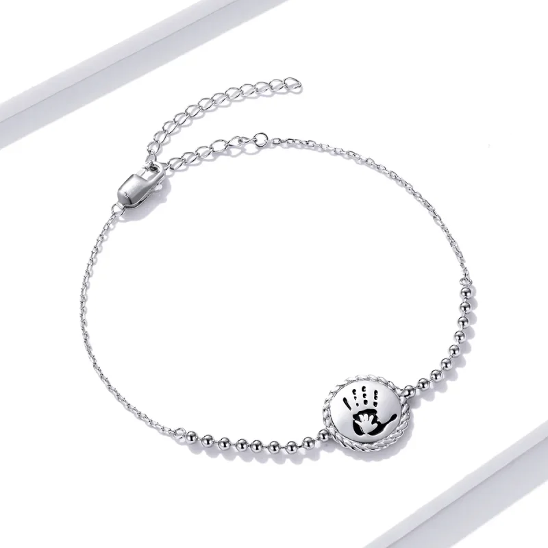 (imagine pentru) Brățară Tip Pandora cu Amprenta din argint - SCB209 - Vizualizare 3