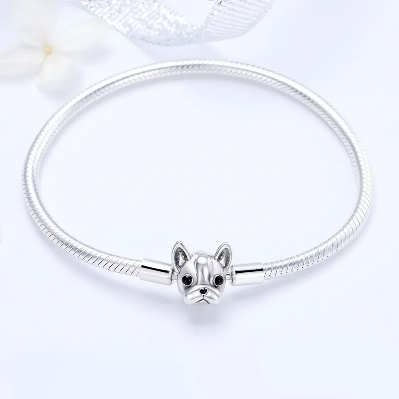 (imagine pentru) Brățară Tip Pandora cu Drăguț Bulldog din argint - SCB075 - Vizualizare 3