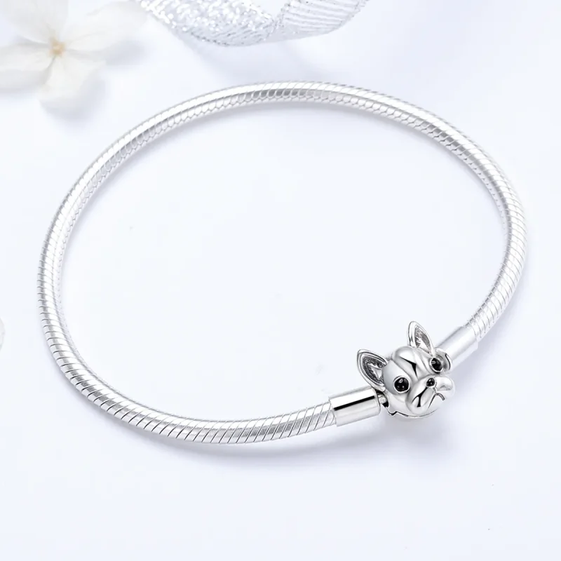 (imagine pentru) Brățară Tip Pandora cu Drăguț Bulldog din argint - SCB075 - Vizualizare 6