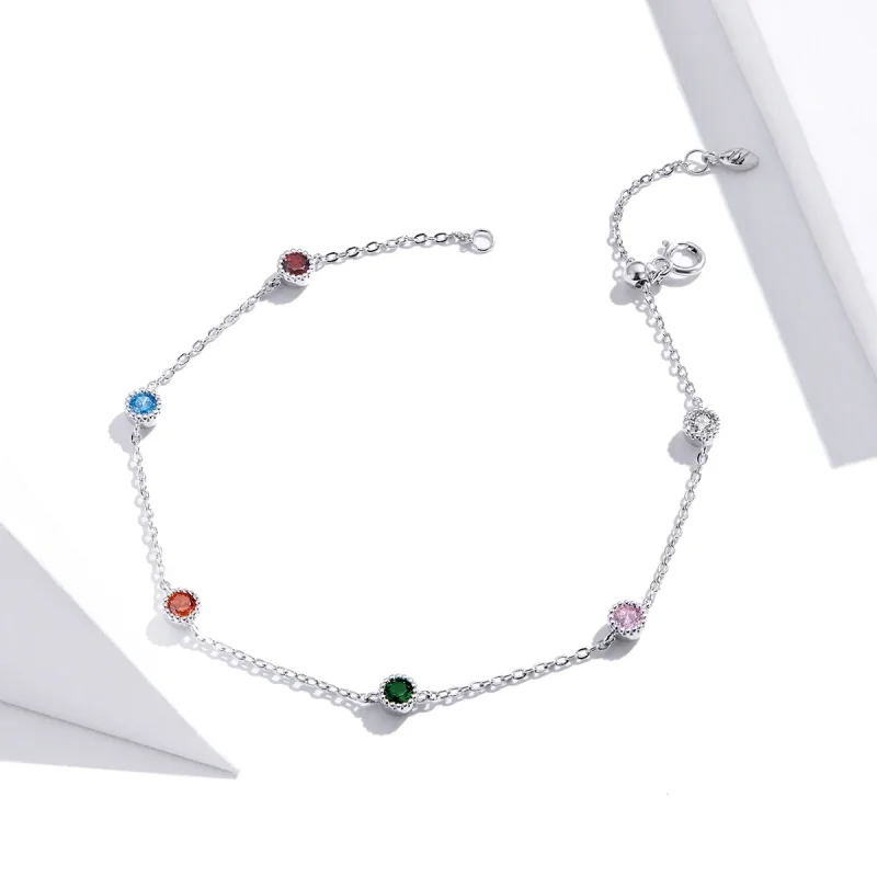 (imagine pentru) Brățară Tip Pandora cu Vară colorată din argint - SCB184 - Vizualizare 2