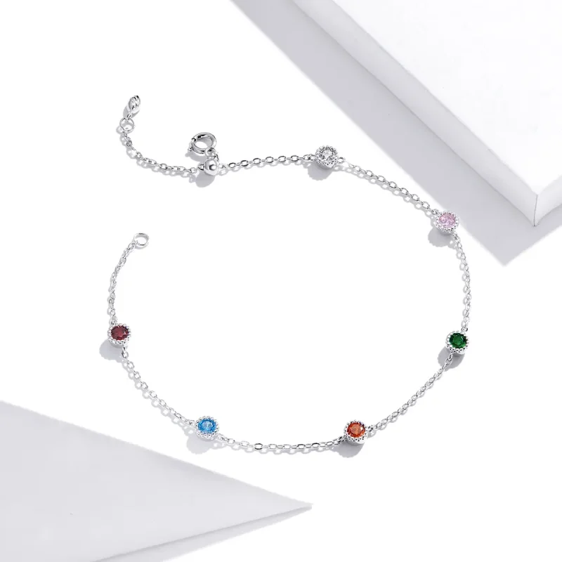(imagine pentru) Brățară Tip Pandora cu Vară colorată din argint - SCB184 - Vizualizare 3
