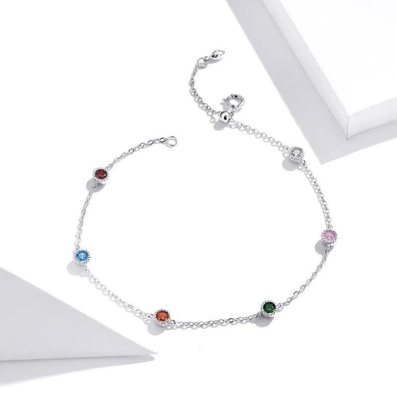 (imagine pentru) Brățară Tip Pandora cu Vară colorată din argint - SCB184 - Vizualizare 4