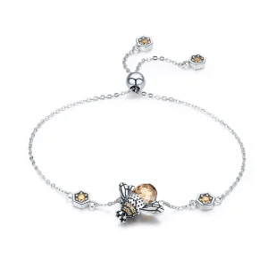 (imagine pentru) Brățară Tip Pandora Dancing Bee din argint - SCB043