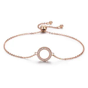 (imagine pentru) Brățară Tip Pandora Destin din aur rose - SCB030-C