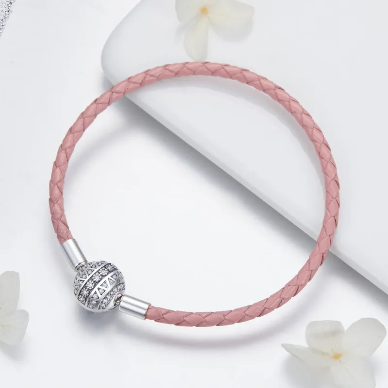 (imagine pentru) Brățară Tip Pandora din Piele Emoție de fată - SCB114 - Vizualizare 3