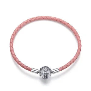 (imagine pentru) Brățară Tip Pandora din Piele Emoție de fată - SCB114