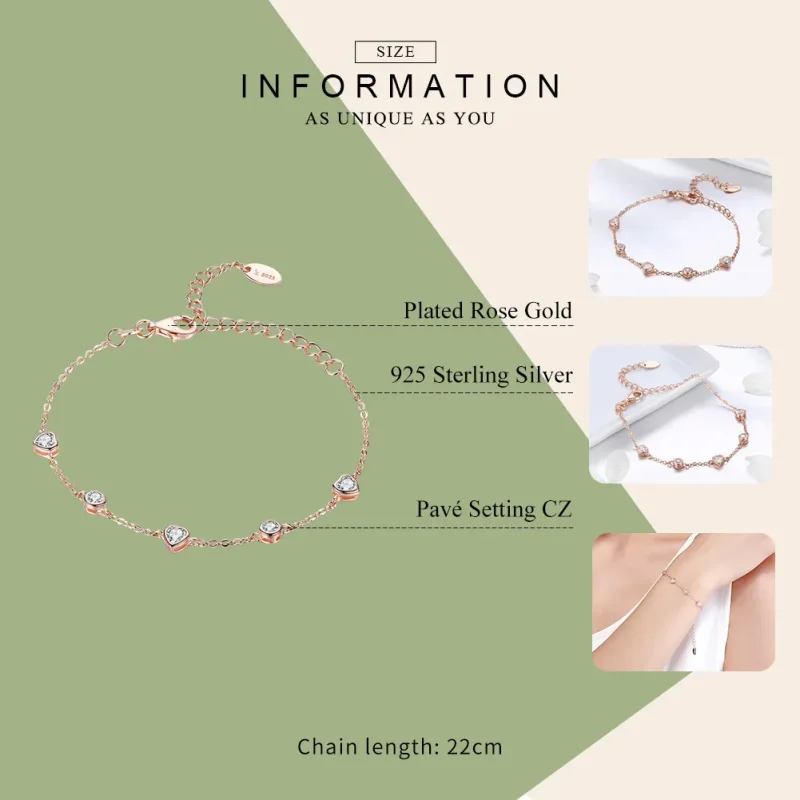 (imagine pentru) Brățară Tip Pandora Frumusețea simplității din aur rose - SCB097 - Vizualizare 5