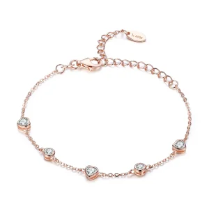 (imagine pentru) Brățară Tip Pandora Frumusețea simplității din aur rose - SCB097