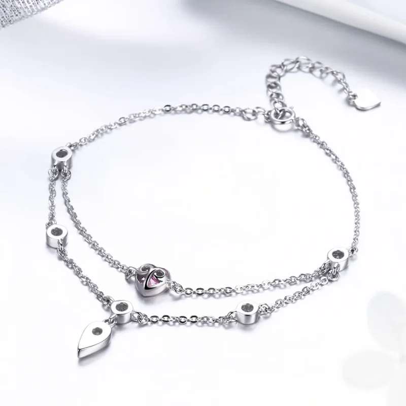 (imagine pentru) Brățară Tip Pandora Inima dulce din argint - SCB090 - Vizualizare 3