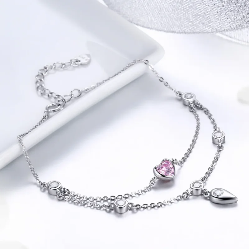 (imagine pentru) Brățară Tip Pandora Inima dulce din argint - SCB090 - Vizualizare 4