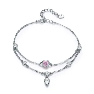 (imagine pentru) Brățară Tip Pandora Inima dulce din argint - SCB090