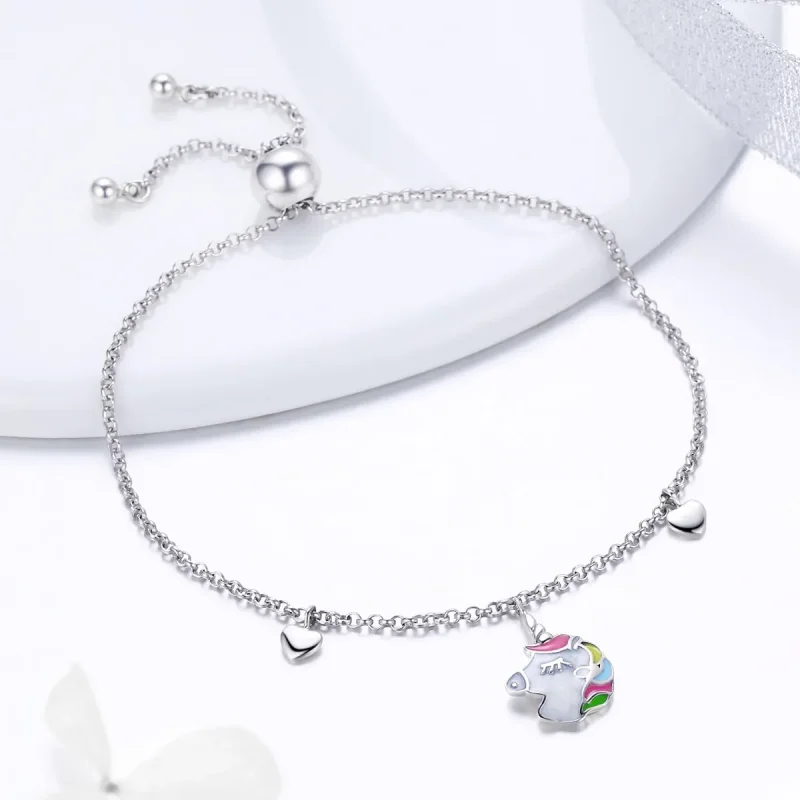 (imagine pentru) Brățară Tip Pandora Memorie Unicorn din argint - SCB106 - Vizualizare 4