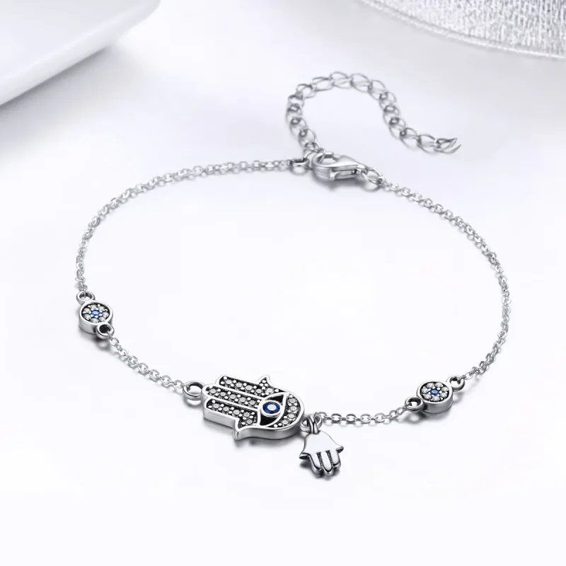 (imagine pentru) Brățară Tip Pandora Mâna Fatimei din argint - SCB079 - Vizualizare 6