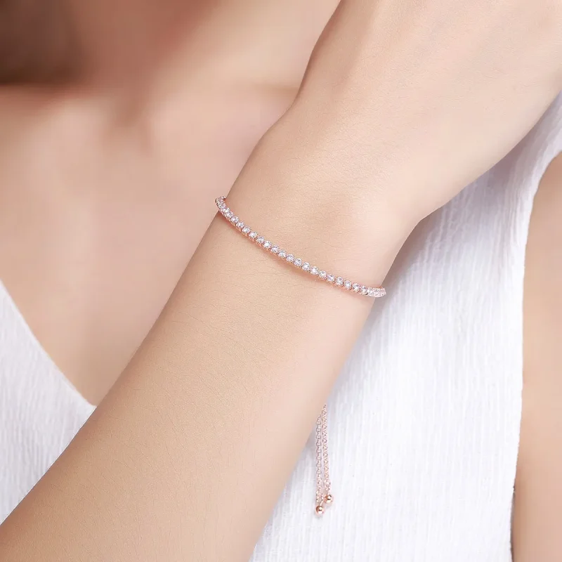(imagine pentru) Brățară Tip Pandora Însoțire elegantă placat cu aur de 14 k - SCB046 - Vizualizare 2