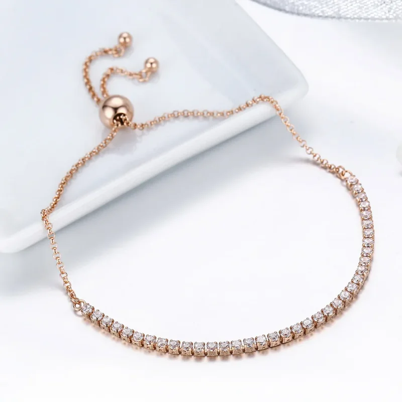 (imagine pentru) Brățară Tip Pandora Însoțire elegantă placat cu aur de 14 k - SCB046 - Vizualizare 4