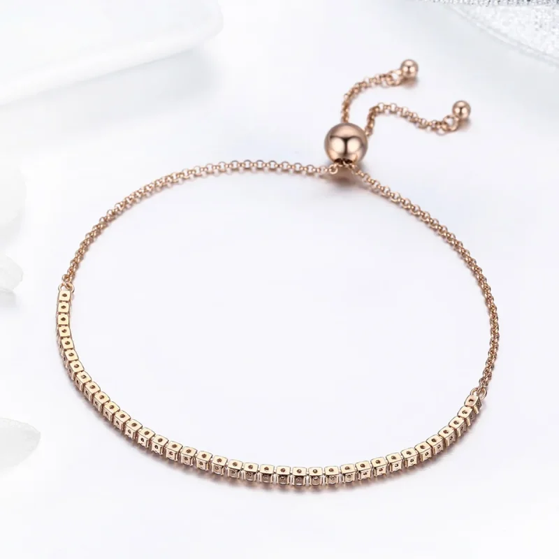 (imagine pentru) Brățară Tip Pandora Însoțire elegantă placat cu aur de 14 k - SCB046 - Vizualizare 5