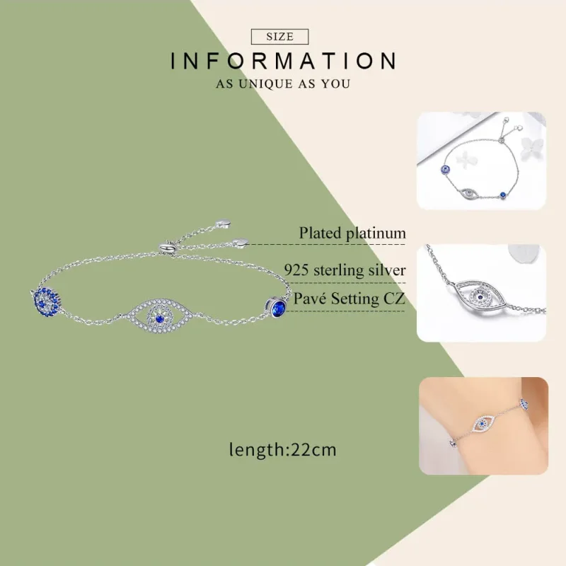 (imagine pentru) Brățară Tip Pandora Ochiul păzitor din argint - SCB089 - Vizualizare 6