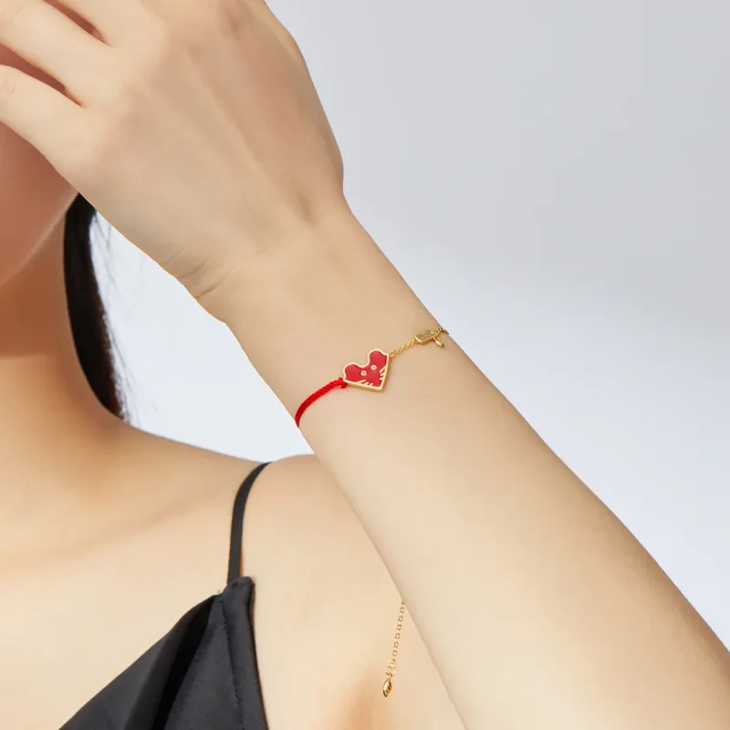 (imagine pentru) Brățară Tip Pandora Șoricel chinezesc placat cu aur de 14 k - SCB174 - Vizualizare 3