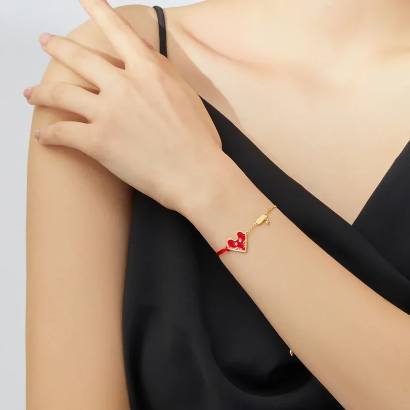 (imagine pentru) Brățară Tip Pandora Șoricel chinezesc placat cu aur de 14 k - SCB174 - Vizualizare 4