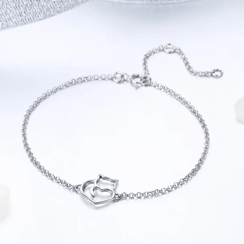 (imagine pentru) Brățară Tip Pandora Pisica draguta din aur rose - SCB102-C - Vizualizare 3