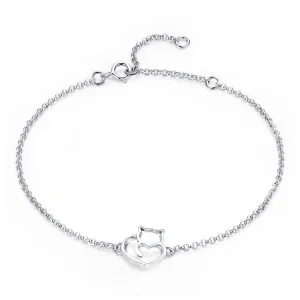 (imagine pentru) Brățară Tip Pandora Pisica draguta din aur rose - SCB102-C