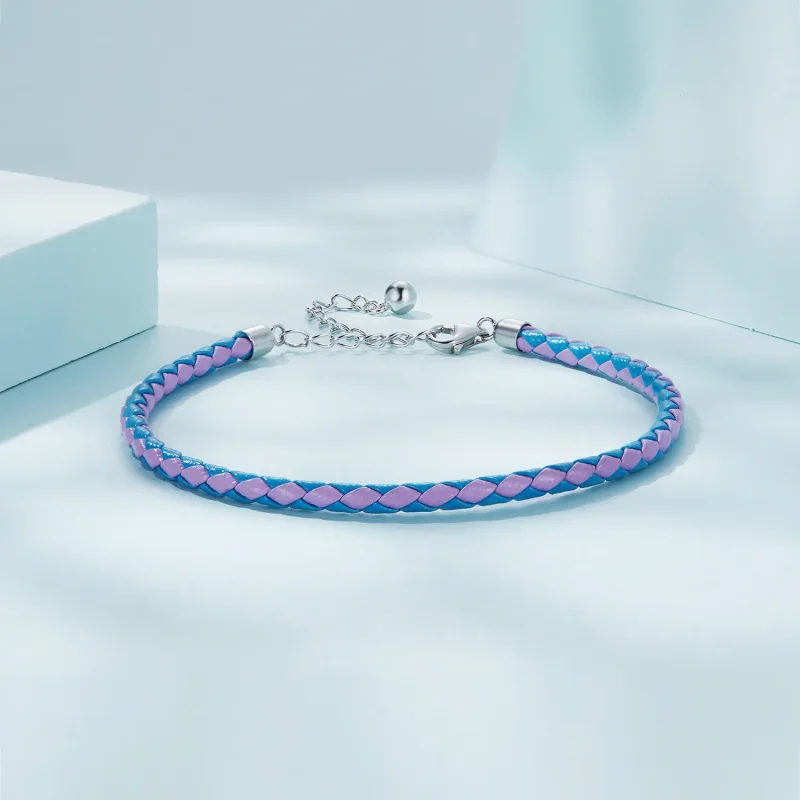 (imagine pentru) Brățară simplă din piele de stil Pandora - SCB243-CF - Vizualizare 2