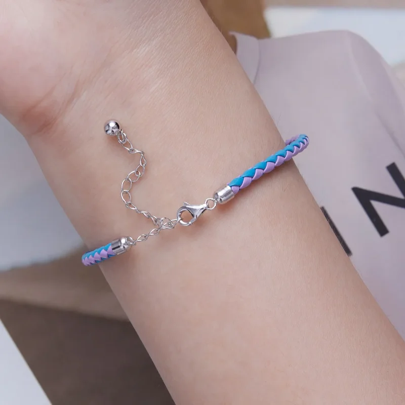 (imagine pentru) Brățară simplă din piele de stil Pandora - SCB243-CF - Vizualizare 6