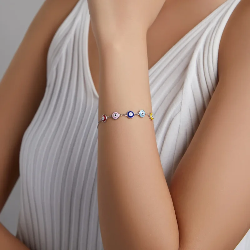 (imagine pentru) Bratara cu ochi protector de stil Pandora - SCB218 - Vizualizare 4