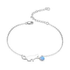 (imagine pentru) Bratara cu pisica cu opal stil Pandora - SCB175
