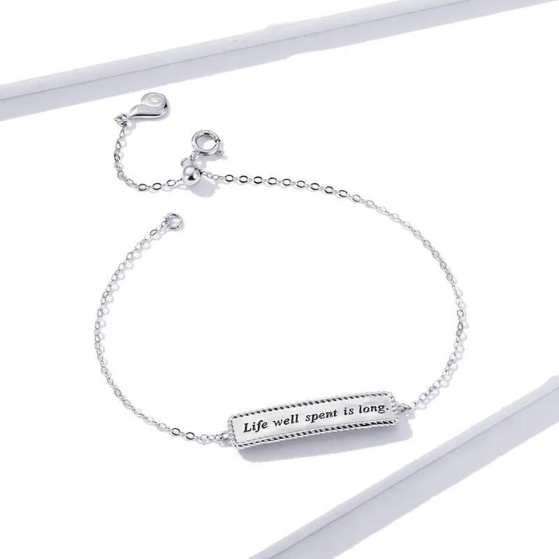 (imagine pentru) Pandora Style Life well spent is long Bracelet - BSB039 - Vizualizare 2