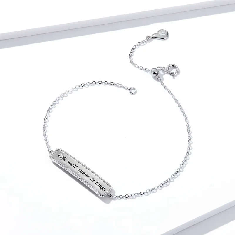 (imagine pentru) Pandora Style Life well spent is long Bracelet - BSB039 - Vizualizare 3