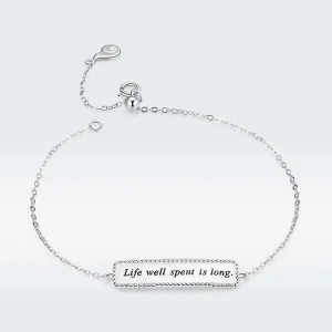 (imagine pentru) Pandora Style Life well spent is long Bracelet - BSB039