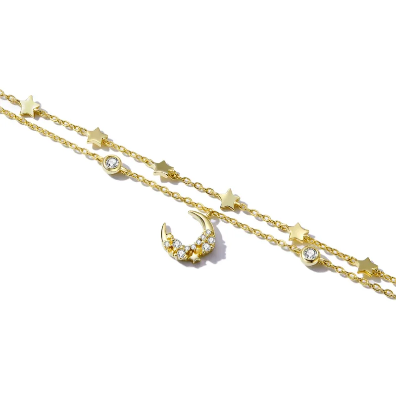 (imagine pentru) Pandora Style Moon Phase Printing Bracelet - BSB065 - Vizualizare 3